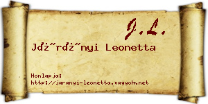 Járányi Leonetta névjegykártya